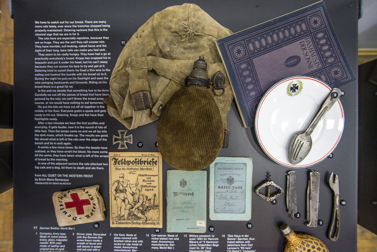 Вещи немецкого солдата Первой мировой войны.
