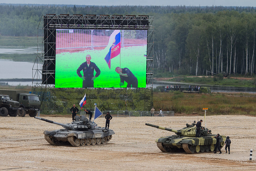 Российский танк финишировал первым