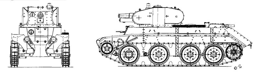 Чертеж танка бт 7