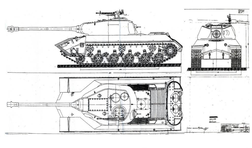 Чертеж танка ис 3